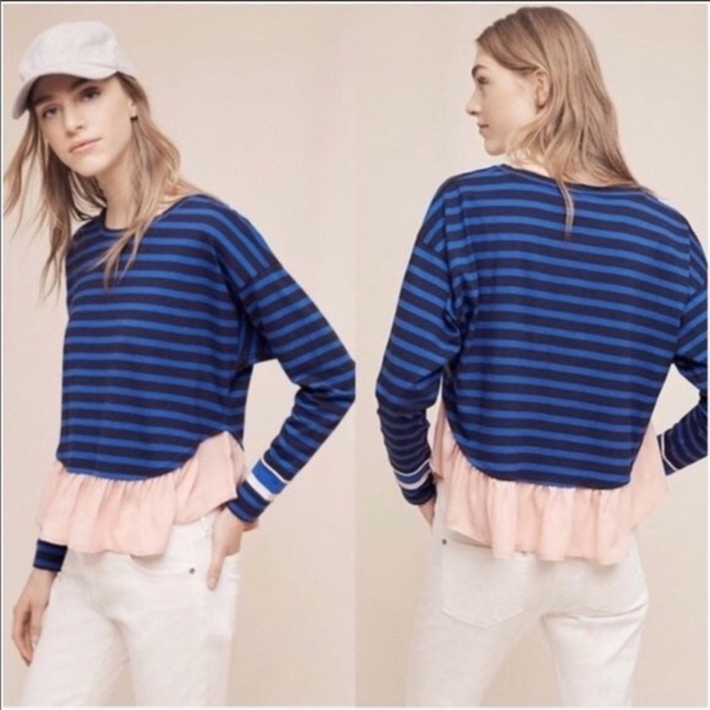 Anthropologie Deletta Rugby Top size small